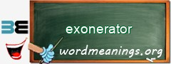 WordMeaning blackboard for exonerator